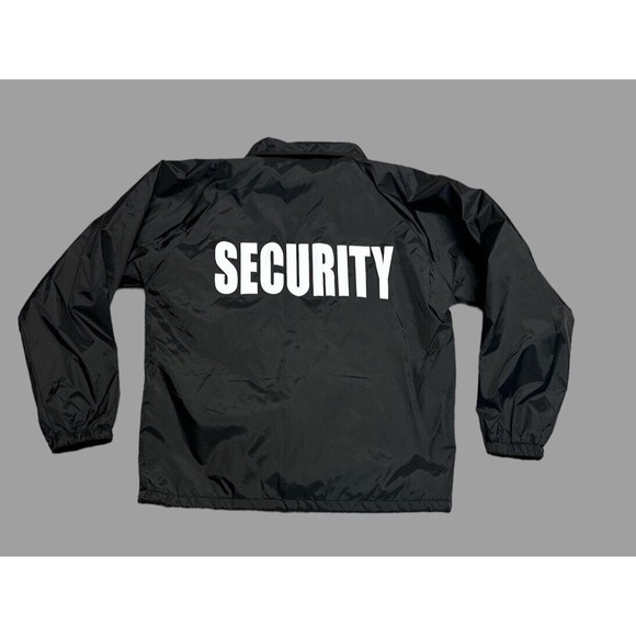 Vintage Rothco SECURITY Black Jacket Lined Size L - Picture 1 of 6
